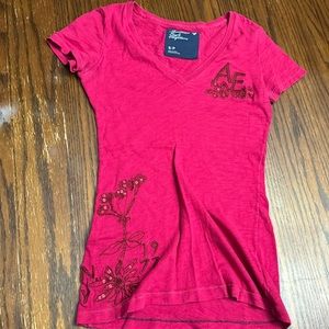 Hot Pink American Eagle Tee sz S